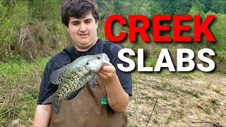 Crappie Fishing a Creek in Indiana