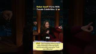 Robot Jeff's wonderful moment with the female celebrity.#usa