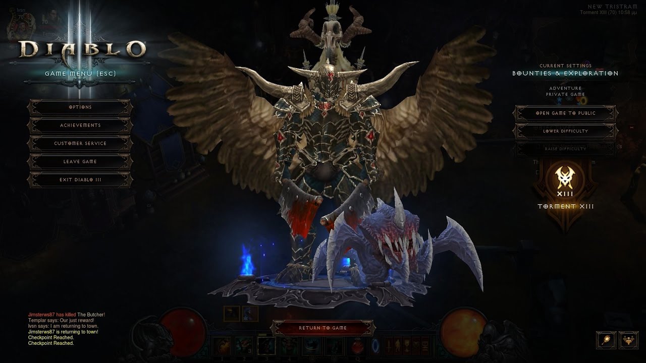 Diablo III 2.4.3 PTR The Darkening of Tristram 20th Anniversary (D1) Event Full Playthrough