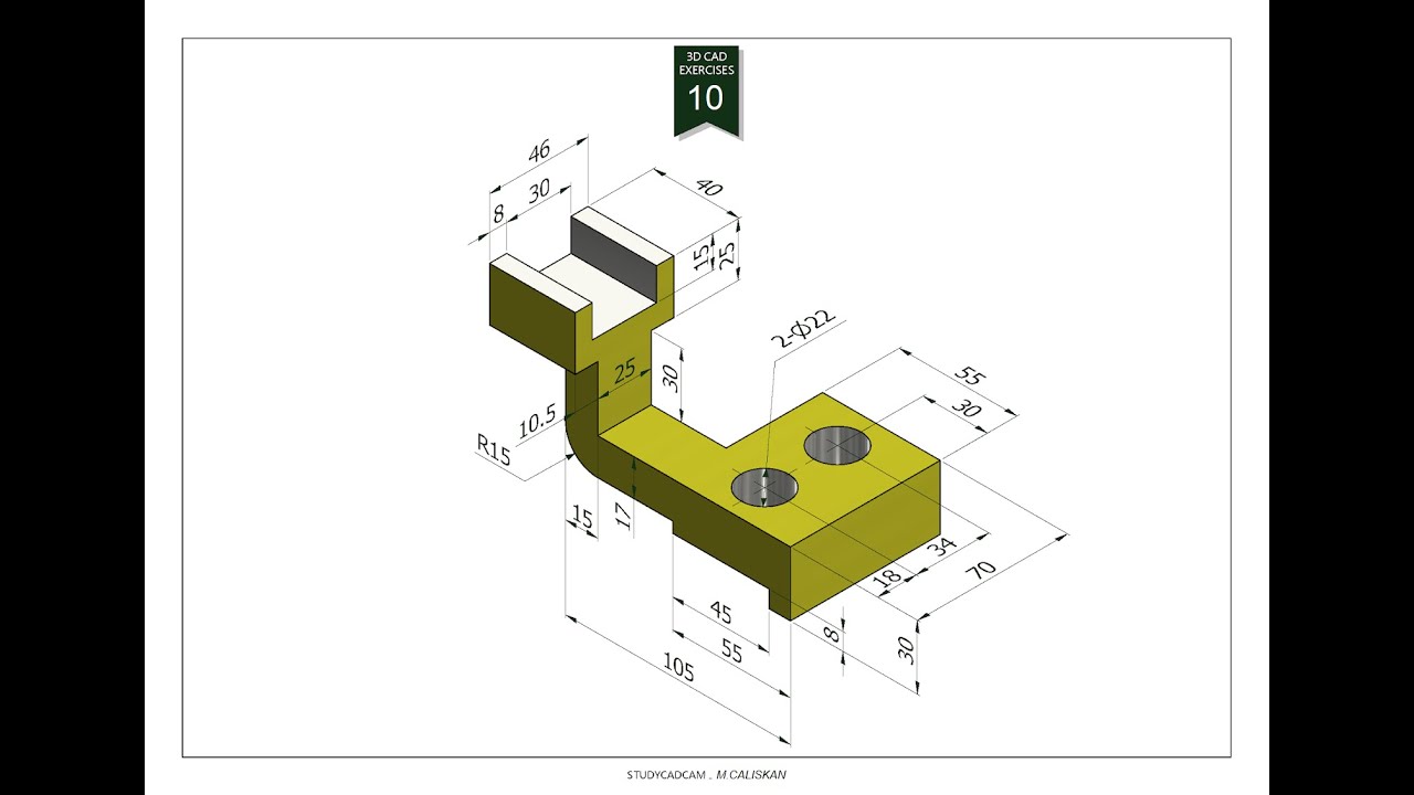Solidworks Part Modeling Uygulama10 - YouTube