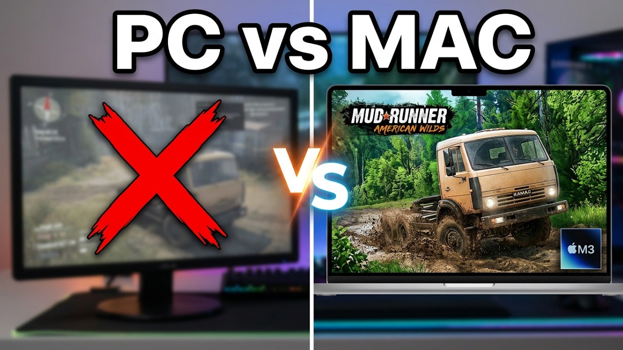 MudRunner American Wilds running on an Apple Silicon MacBook