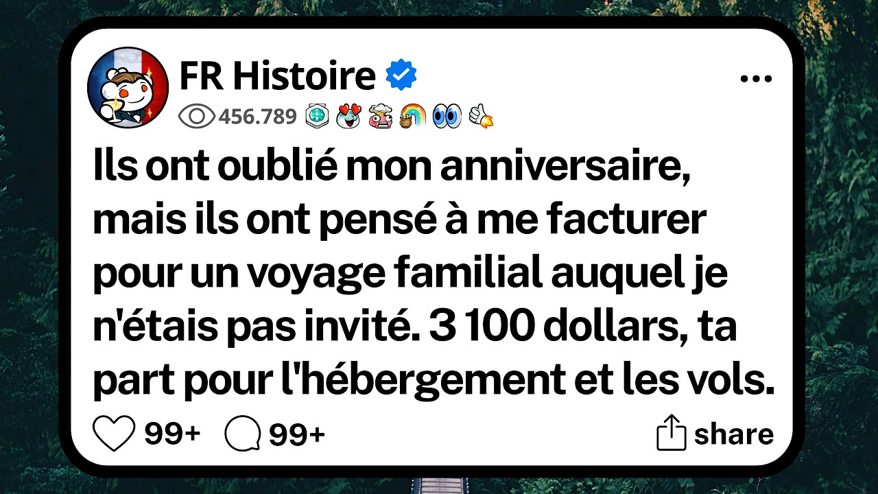 J'étais assise à ma table de cuisine, une tasse de café froid entre les mains, quand mon téléphone a vibré. Une notification de ma banque. Trois cents dollars. Facturés à ma carte pour un voyage à...
