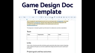 Game Design Document Template