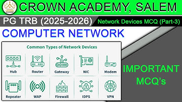 PGTRB 2025 - Computer Network (Important MCQs) - Part 3