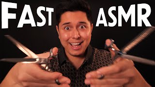 ASMR | The FASTEST Haircut & Shave You've EVER seen!