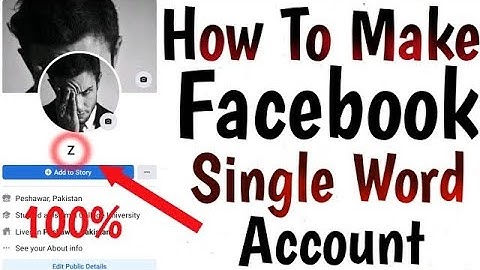 How to create single letter name profile on Facebook