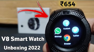 v8 smart watch unboxing 2022 || best smart watch all features || v8 Sabse Sasta Smart watch