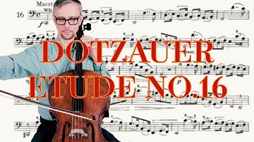 Dotzauer Etude no. 16 from 113 Exercises Book 1 Fast and Slow Play Through