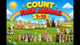 Farmyard Count Along | Numbers 1–10 Learning Song for Kids