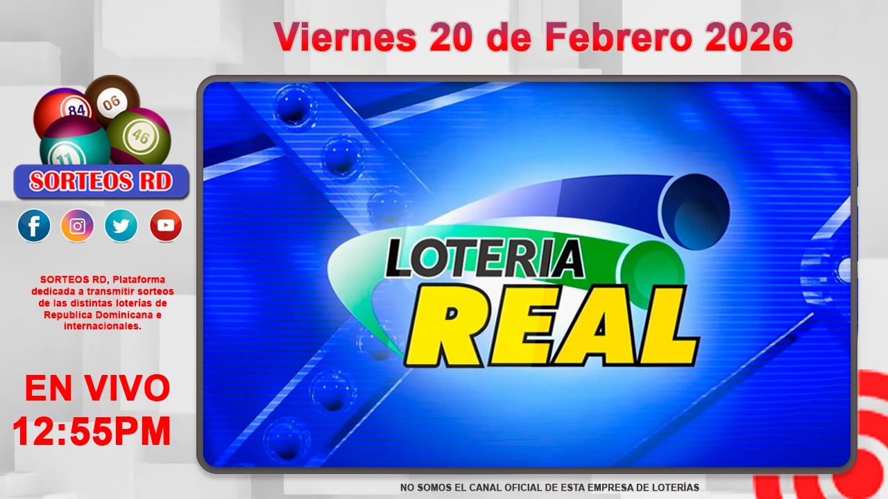 Lotería Real en VIVO 🔴 |  Sábado 21 de Febrero 2026- 12:55 PM 