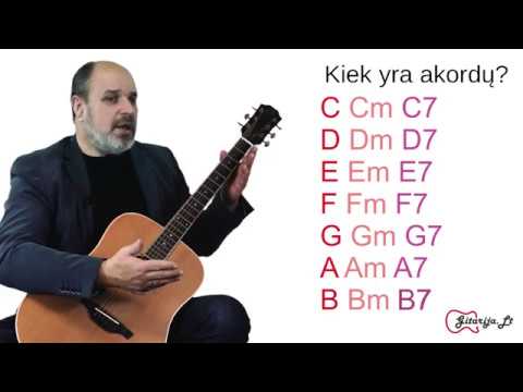 Video: Kiek Yra Gitaros Akordų?