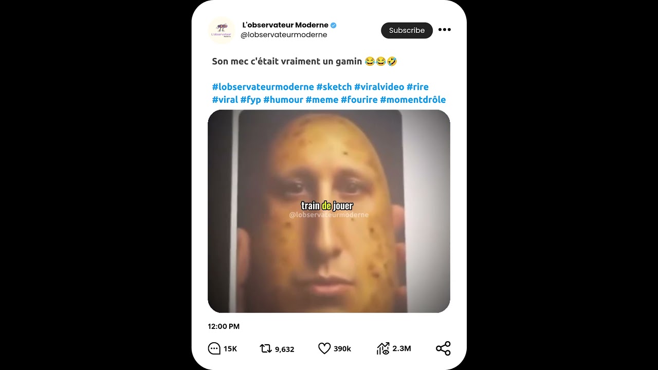 Son mec c'était vraiment un gamin 😂😂🤣
