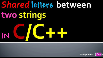 How to Find Common (Shared) Letters Between Two Strings in C/C++