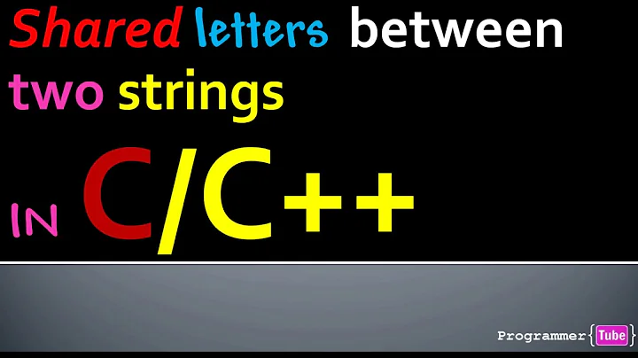 How to Find Common (Shared) Letters Between Two Strings in C/C++