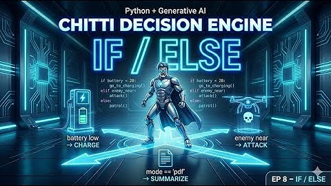 EP 8: Python If / Else in Robo Style | Chitti’s Decision‑Making Engine for AI Workflows
