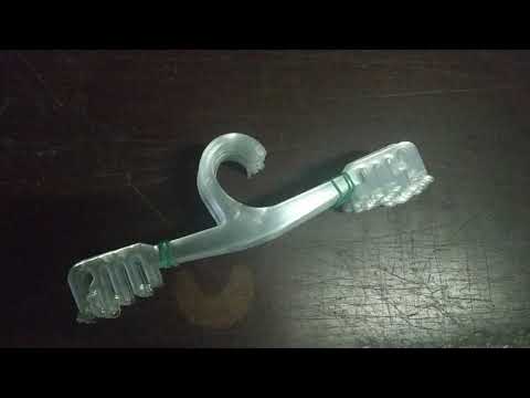 Пластмасові плічка для чоловічої та дитячої спідньої білизни 21 см (натуральний колір), видео 1