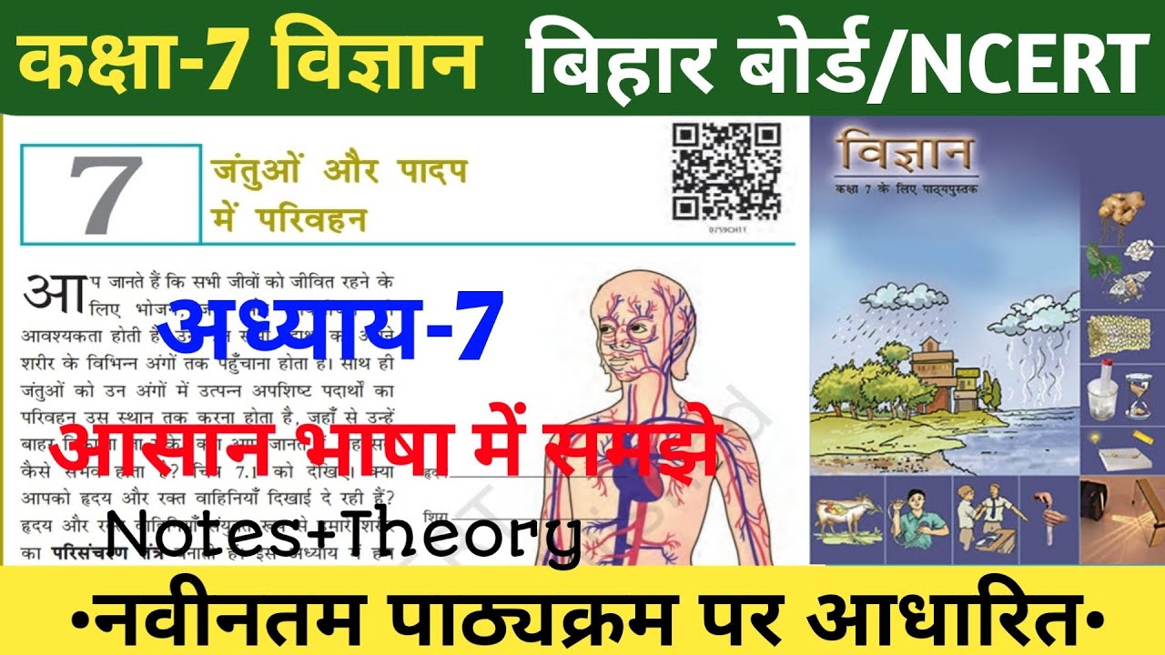 class 7 bihar board science |Chapter 7|जंतुओं और पादप में परिवहन|science|।Ncert|