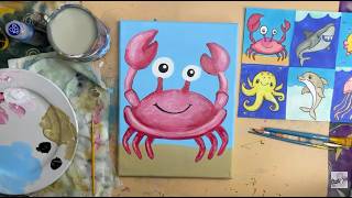 How to Paint a Crab - Easy Acrylic Painting Tutorial for Beginners