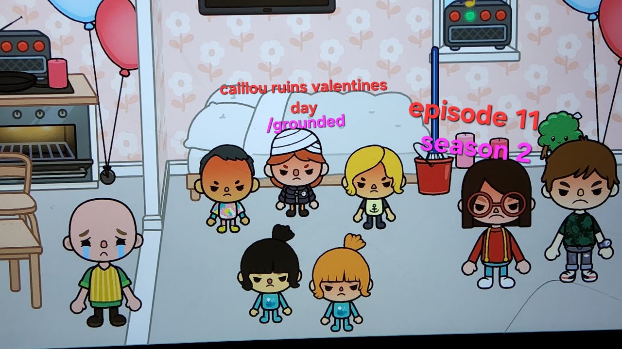 caillou gets grounded E11 S2 caillou ruins valentines day /grounded