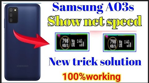 Samsung A03s Net speed show setting / how to show net indicator samsung A03s