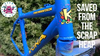 Kona Fire Mountain Frame Restoration and Custom Paint Job with Spray.Bike Spray Paint