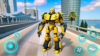 Flying Jet Car Transformation Robot Game Big Fight in City of New York - Android Gameplay screenshot 5