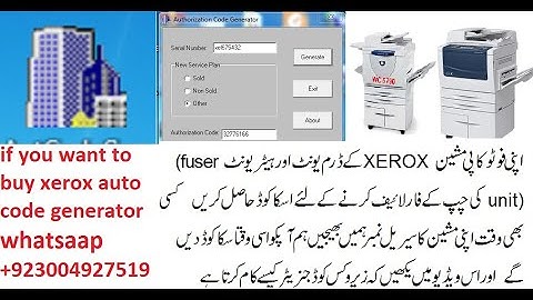 how to work xerox auto code generator xerox tool for reset fuser and xerographic chip