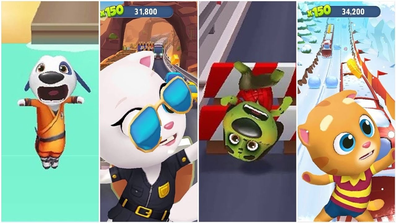 Talking Tom Gold Run - All Best Funny Fails