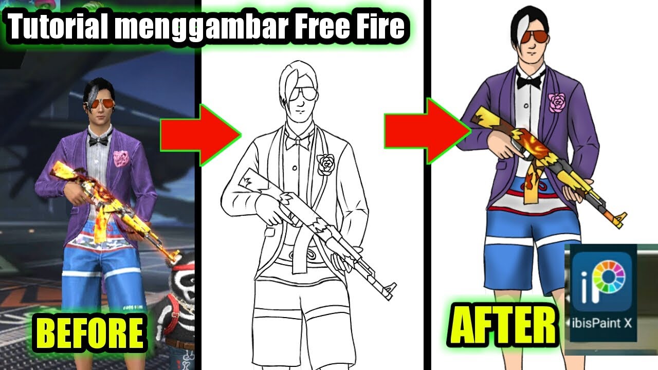 Speed Painting Menggambar Karakter Free Fire Vector Diandroidibis PaintX YouTube