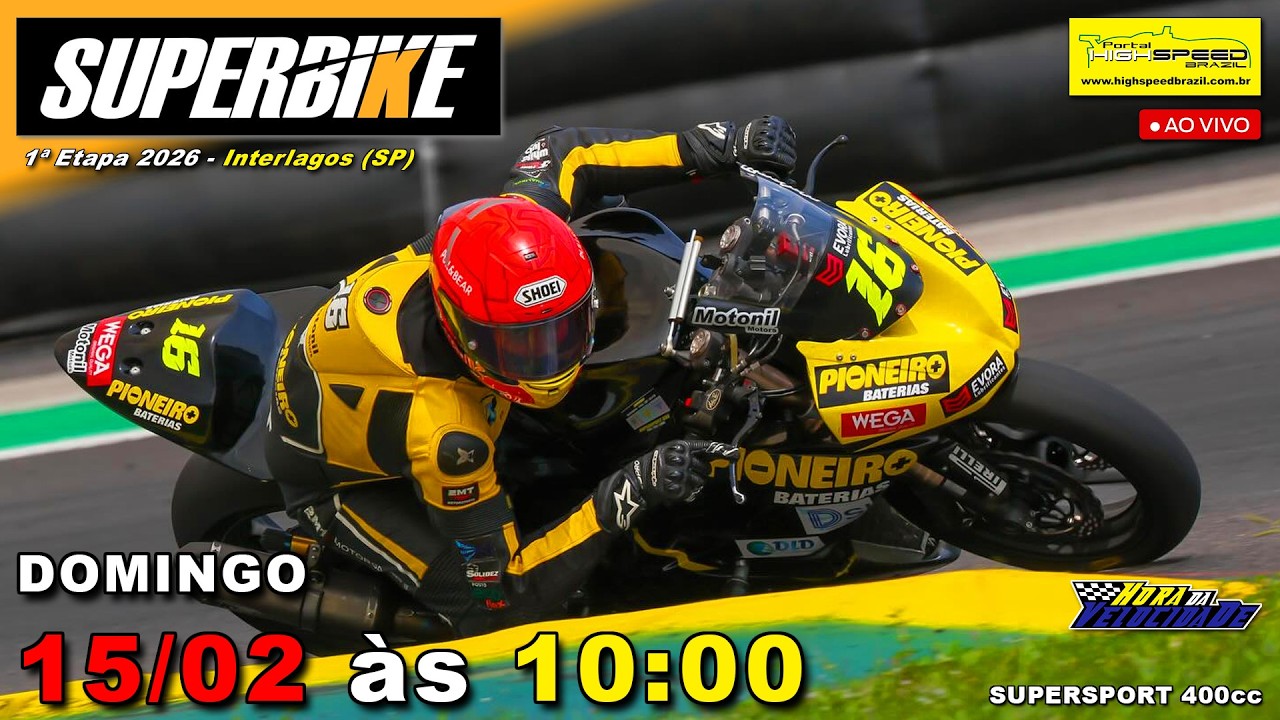 🔴 SUPERBIKE BRASIL | 1ª Etapa 2026 | SuperSport 400cc | Interlagos (SP ...