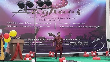 dance performance at Quantum University fresher party