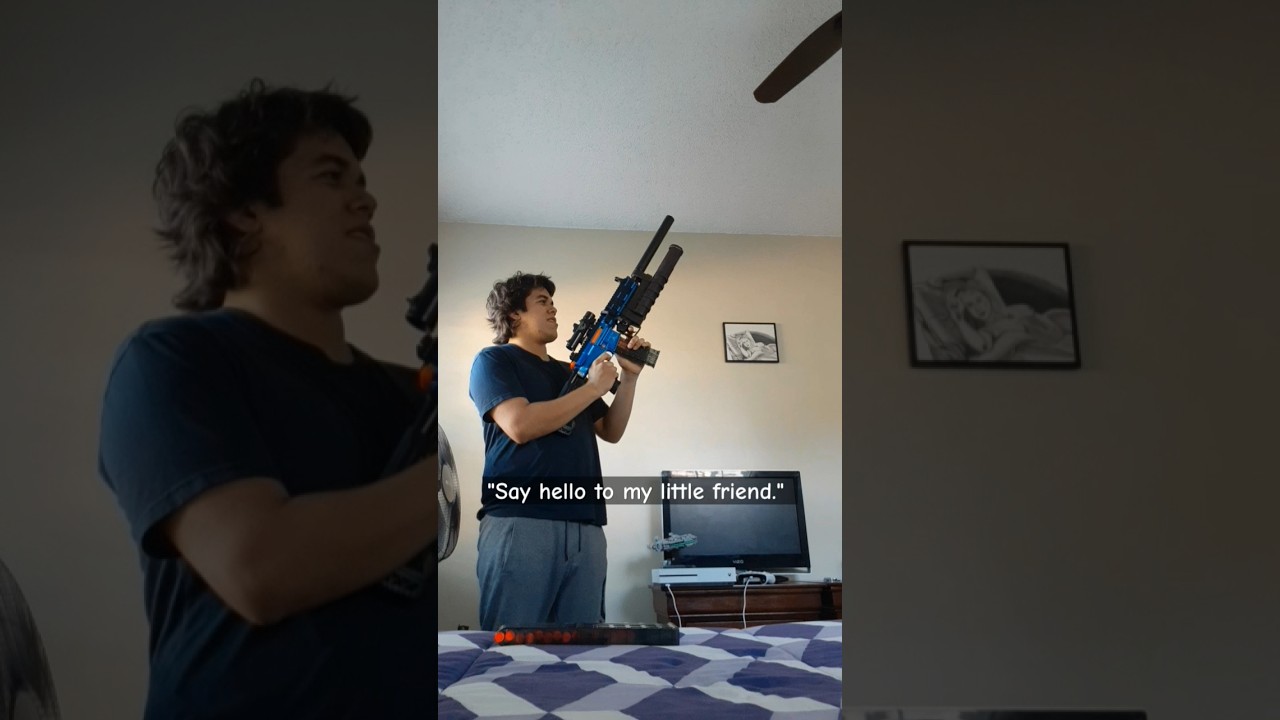 Introducing Nerf HK M416 with cardboard M203 Grenade Launcher! 