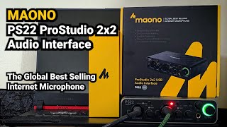 MAONO PS22 ProStudio 2x2 Audio Interface for Recording