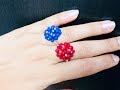 Beaded Stunning Ring...Fast & Easy Project...DIY Ring. How to make beaded Ring