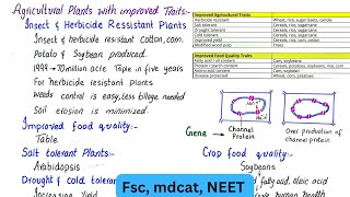 Agricultural Plants with Improved Traits | class 12