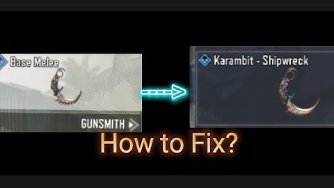How to fix this karambit bug in Call of duty mobile