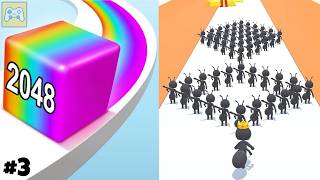Jelly Run 2048 vs Tiny Run 3D ✦ ASMR Gameplay Android iOS • 2048 Number Merge Race Games (3)