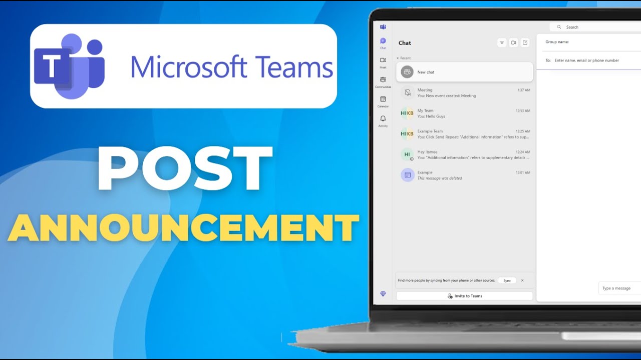 How to Post an Announcement in Microsoft Teams
