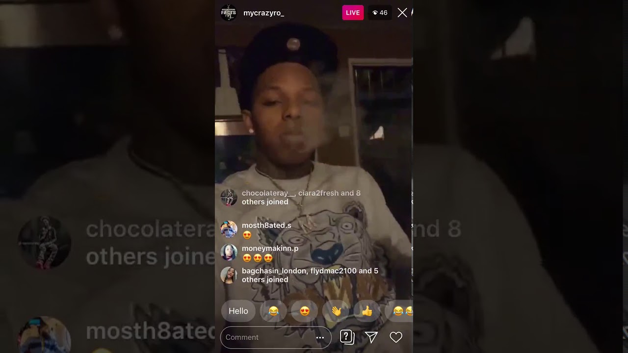 MyCrazyRo IG Live playing unreleased song