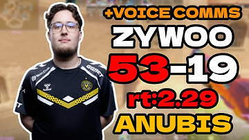 😯ZywOo (53-19) rt:2.29 SoloQ +VOICE COMMS l EU FACEIT RANKED 3200 ELO LOBBY (anubis) | #cs2 #pov