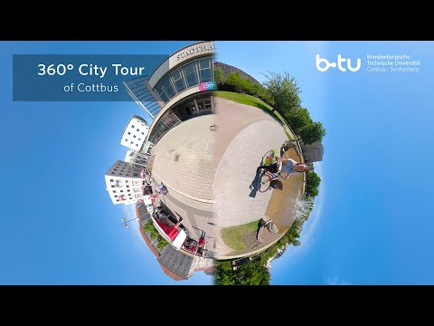 Cottbus City Tour in English (360 degrees)