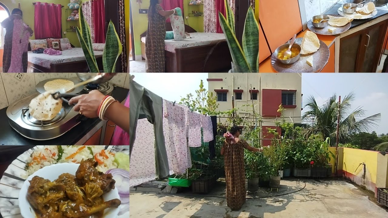 Busy morning rutine সকাল 7:00 থেকে শুরু করে breakfast+lunch ঘরের কাজকর্ম গুছিয়ে শেষ করলাম ||