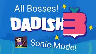 Dadish 3 - All Bosses, Sonic Mode!