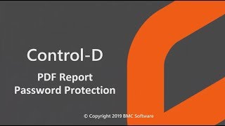 Control-D PDF Report Password Protection