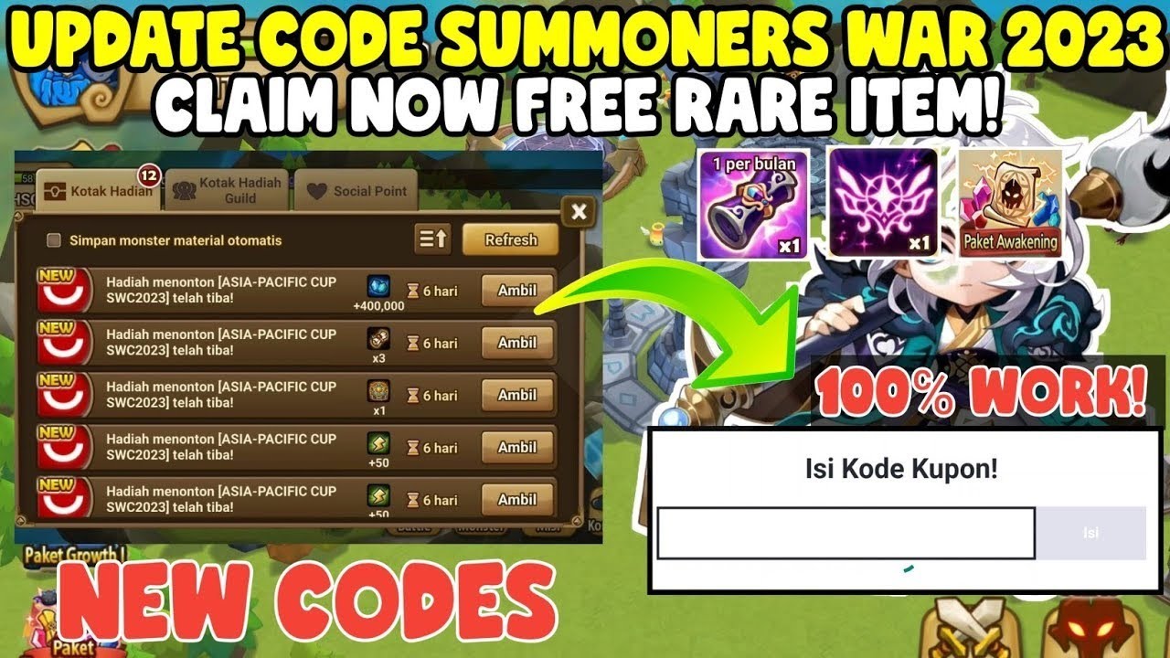 NEW PROMO CODE SUMMONERS WAR DESEMBER 2023 NEW CODES COUPON SUMMONERS