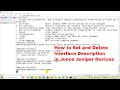 How To Set And Delete Interface Descriptions In Junos Juniper Devices | Technical Hakim