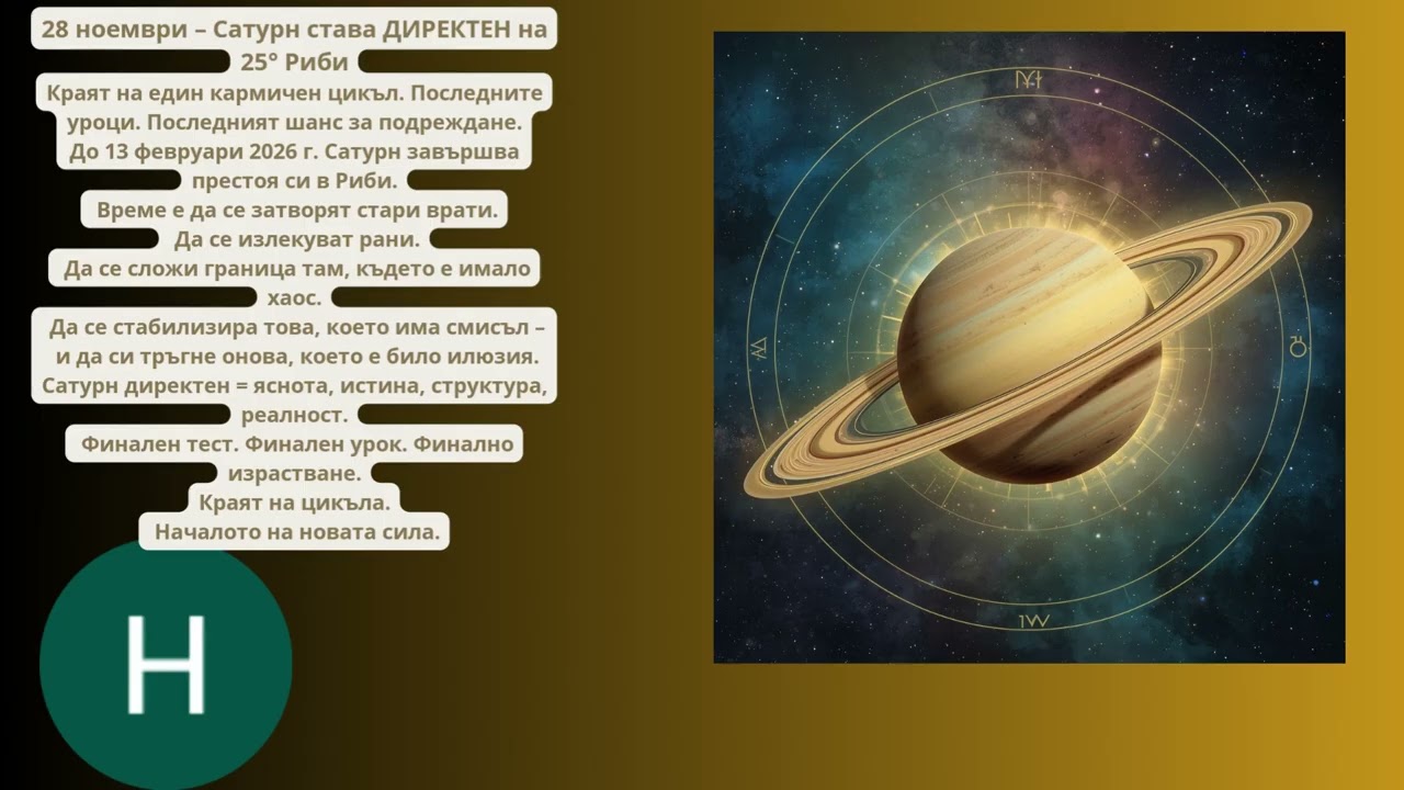 🌟Сатурн Директен в Риби – Край на Кармичния Цикъл | Големият Завършек до февруари 2026