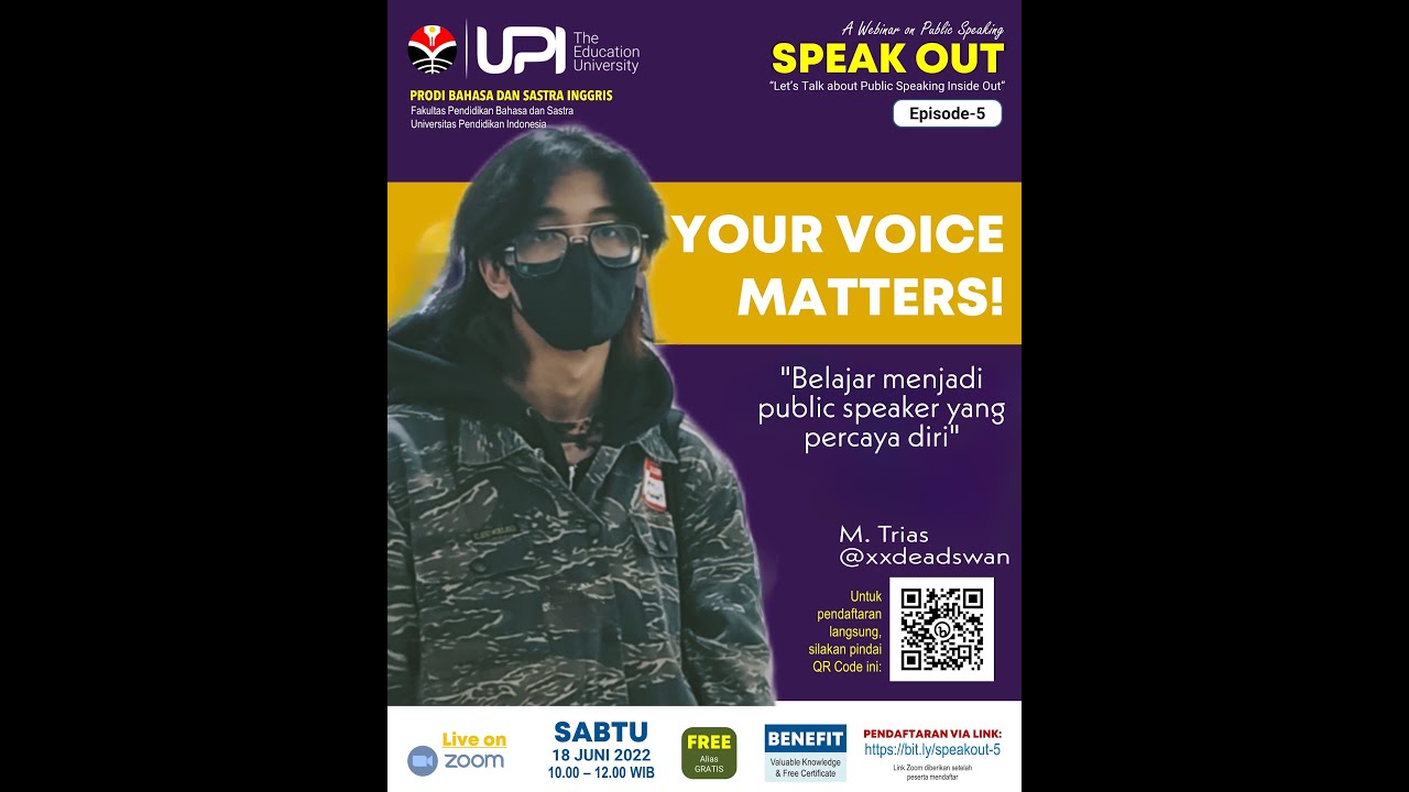 Speak Out: Let's Talk about Public Speaking Inside Out (Episode 5) - M. Trias Mutiara Dhirgantara