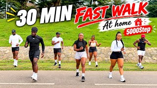 🔥30 MIN FAST WALK AT HOME/ BURN WITH NO IMPACT/EASY AND EFFECTIVE FOR ALL AGE