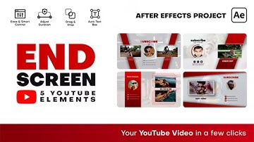 Youtube End Screens - Free After Effect Template | Pik Templates